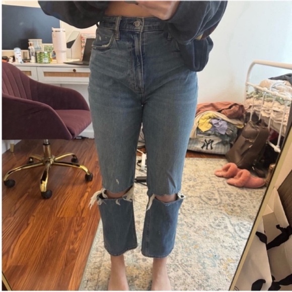 Abercrombie curve love ankle straight ultra high rise jeans size 25 - Picture 3 of 3